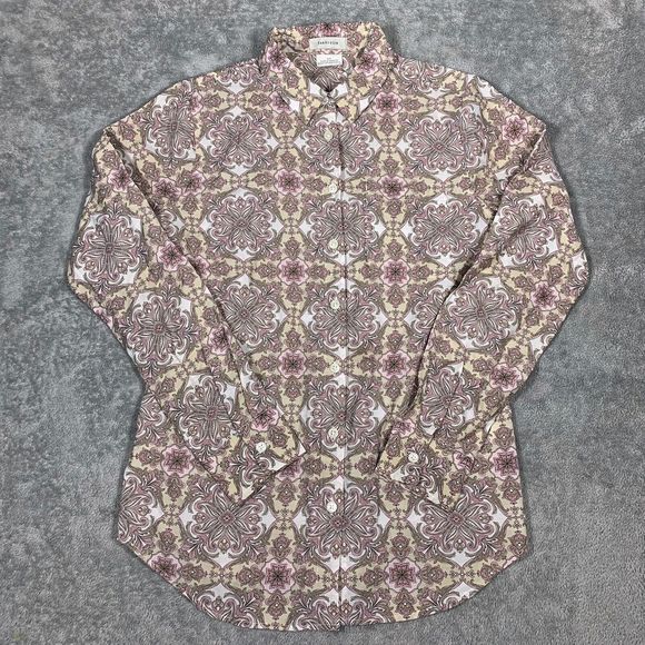 Van Heusen Damask Pattern Button Pocket Blouse Shirt Size Small Petite Women’s - Picture 1 of 12